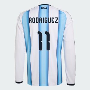Argentina Home RODRIGUEZ 11 World Cup Long Sleeve Jersey 2026
