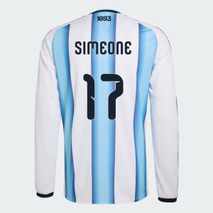 Argentina Home SIMEONE 17 World Cup Long Sleeve Jersey 2026