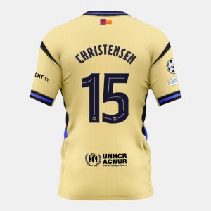 Barcelona Away CHRISTENSEN 15 Champions League Jersey 25-26