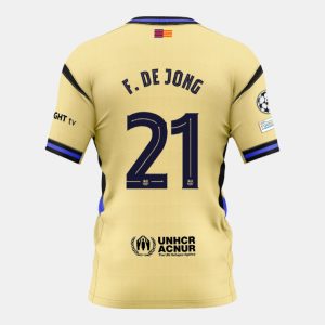 Barcelona Away F. DE JONG 21 Champions League Jersey 25-26