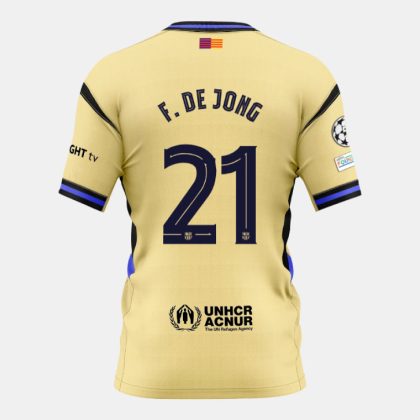 Barcelona Away F. DE JONG 21 Champions League Jersey 25-26