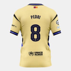 Barcelona Away PEDRI 8 Champions League Jersey 25-26