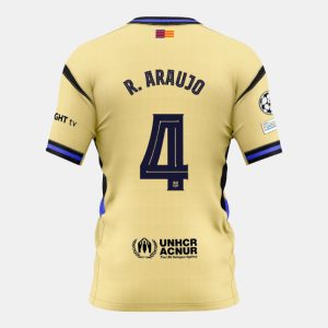 Barcelona Away R. ARAUJO 4 Champions League Jersey 25-26