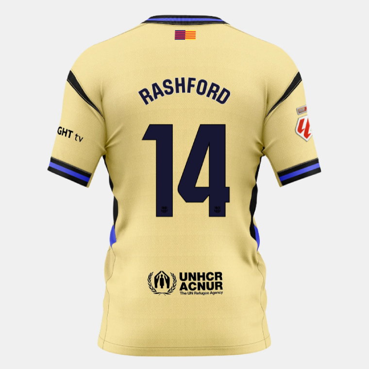 Barcelona Away RASHFORD 14 Jersey 25-26