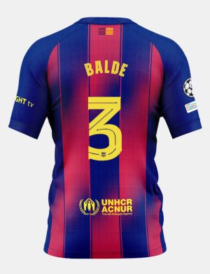 Barcelona Home BALDE 3 Champions League Jersey 25-26