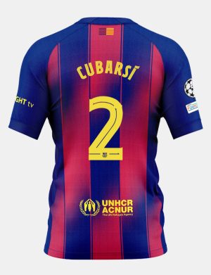 Barcelona Home CUBARSÍ 2 Champions League Jersey 25-26