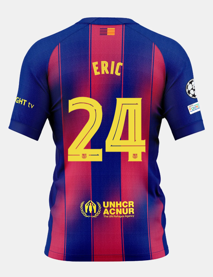 Barcelona Home ERIC 24 Champions League Jersey 25-26