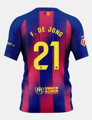 Barcelona Home F. DE JONG 21 Jersey 25-26