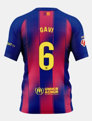 Barcelona Home GAVI 6 Jersey 25-26