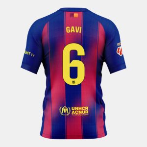 Barcelona Home GAVI 6 Jersey 25-26 (Player Version)