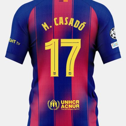Barcelona Home M. CASADÓ 17 Champions League Jersey 25-26
