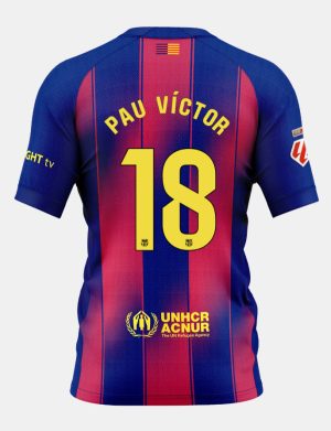 Barcelona Home PAU VÍCTOR 18 Jersey 25-26