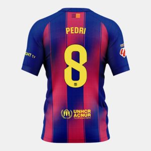 Barcelona Home PEDRI 8 Jersey 25-26 (Player Version)