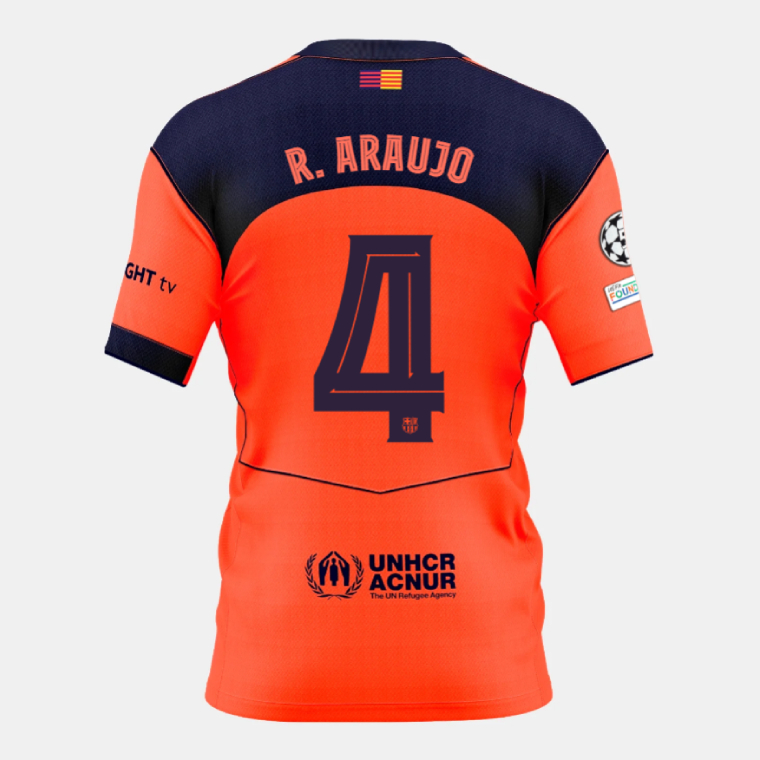 Barcelona Third R. ARAUJO 4 Jersey 25-26 (Player Version)