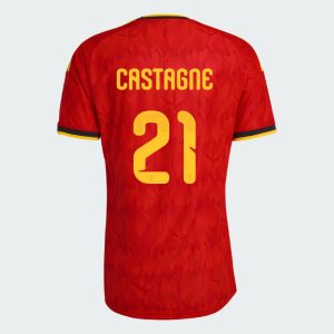 Belgium Home CASTAGNE 21 World Cup Jersey 2026 (Player Version)
