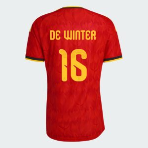 Belgium Home DE WINTER 16 World Cup Jersey 2026 (Player Version)