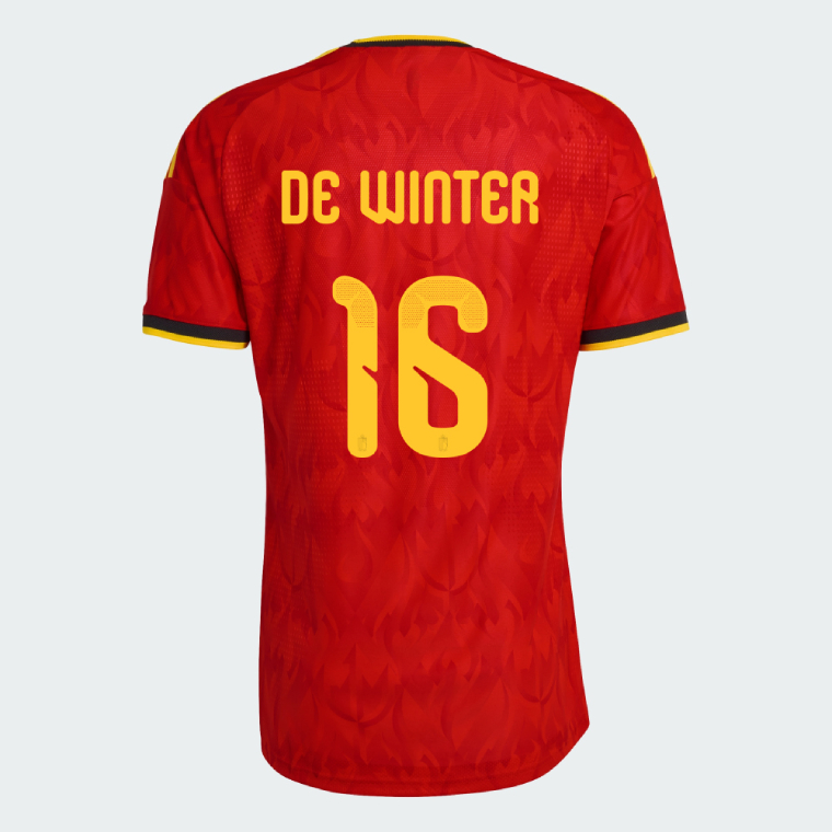 Belgium Home DE WINTER 16 World Cup Jersey 2026 (Player Version)