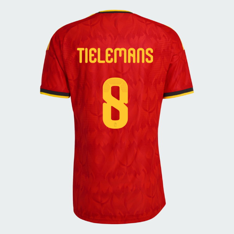 Belgium Home TIELEMANS 8 World Cup Jersey 2026 (Player Version)