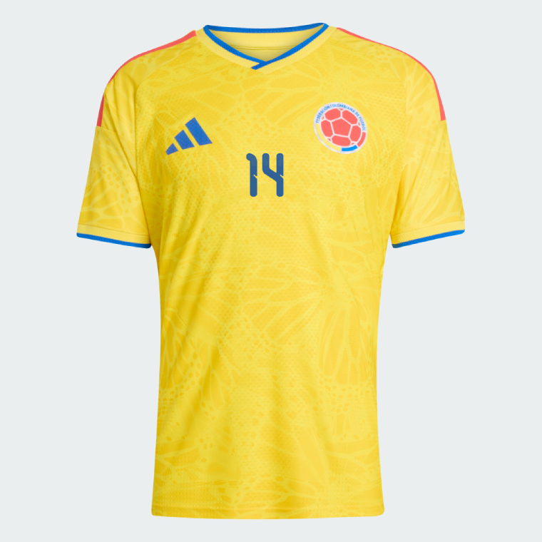 Colombia Home HERNANDEZ 14 World Cup Jersey 2026 (Player Version) - Image 2