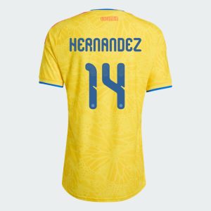 Colombia Home HERNANDEZ 14 World Cup Jersey 2026 (Player Version)