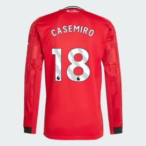 Manchester United Home Long Sleeve CASEMIRO 18 Jersey 25-26
