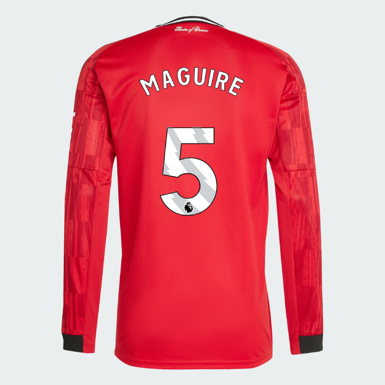 Manchester United Home Long Sleeve MAGUIRE 5 Jersey 25-26