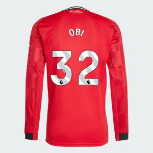 Manchester United Home Long Sleeve OBI 32 Jersey 25-26