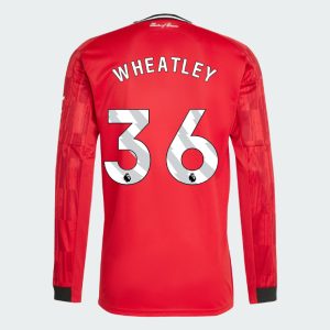 Manchester United Home Long Sleeve WHEATLEY 36 Jersey 25-26