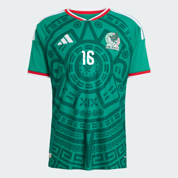 Mexico Home D. LAINEZ 16 World Cup Jersey 2026 (Player Version) - Image 2