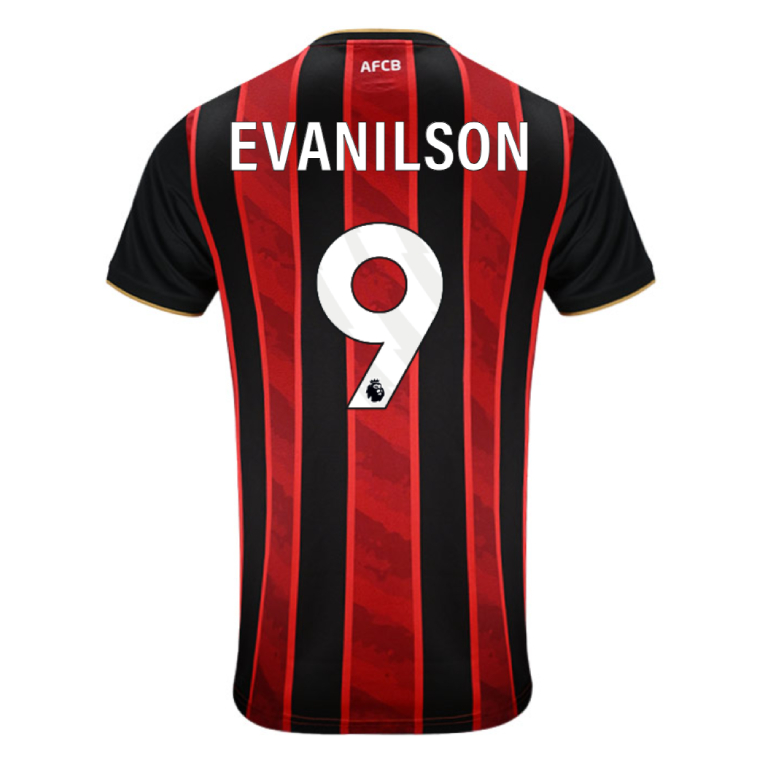 Bournemouth Home EVANILSON 9 Jersey 25-26