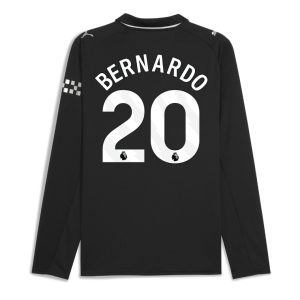 Manchester City Away Long Sleeve BERNARDO 20 Jersey 25-26