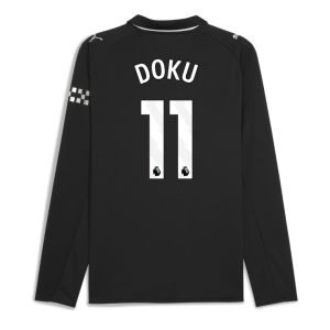 Manchester City Away Long Sleeve DOKU 11 Jersey 25-26