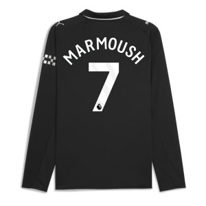 Manchester City Away Long Sleeve MARMOUSH 7 Jersey 25-26