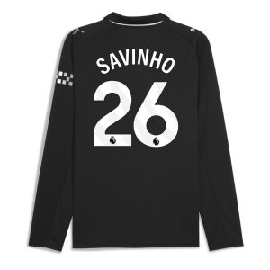 Manchester City Away Long Sleeve SAVINHO 26 Jersey 25-26