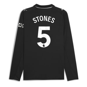 Manchester City Away Long Sleeve STONES 5 Jersey 25-26