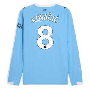 Manchester City Home Long Sleeve KOVAČIĆ 8 Jersey 25-26