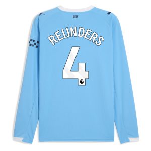 Manchester City Home Long Sleeve REIJNDERS 4 Jersey 25-26