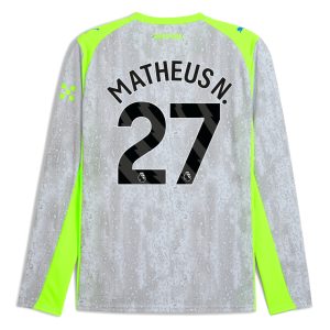 Manchester City Third Long Sleeve MATHEUS N. 27 Jersey 25-26